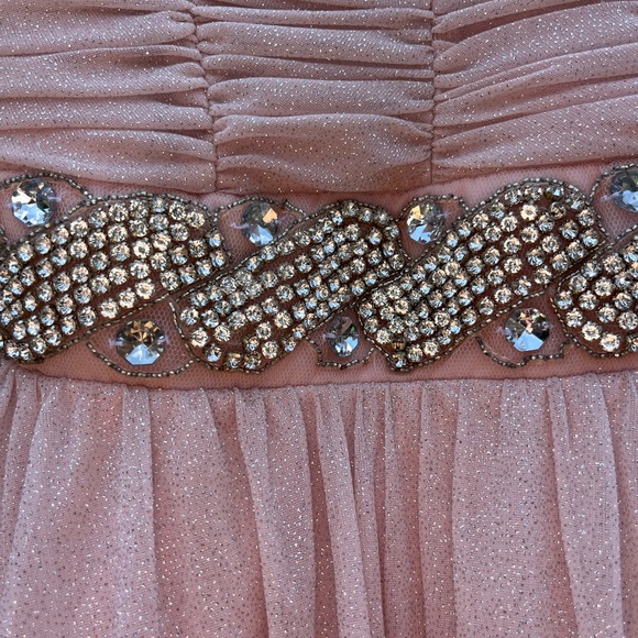 Pink Sparkly Cupcake Special Occasion Dress with rinestone band - Picture 2 of 4